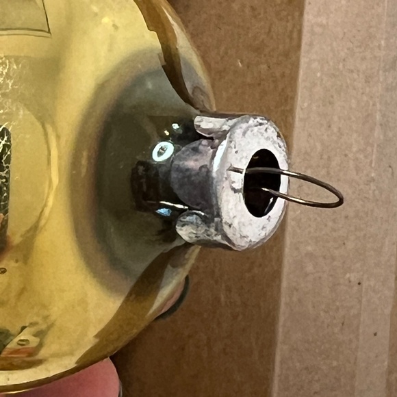 1950’s Gold Mercury Glass Christmas Tree Ornaments Vintage Set of 6 - Picture 15 of 15